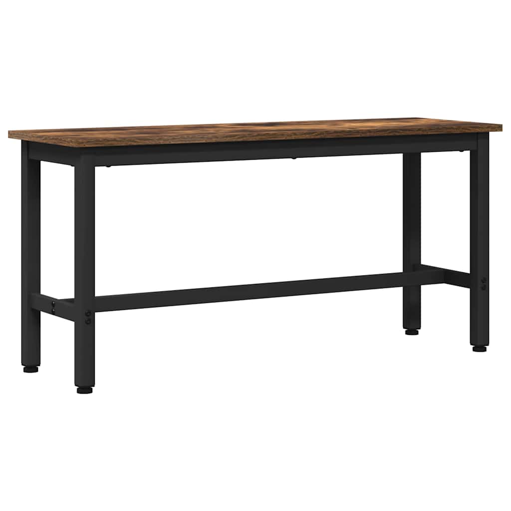 Dining Bench Smoked Oak 100 x 32.5 x 48.5 cm
