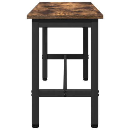 Dining Bench Smoked Oak 100 x 32.5 x 48.5 cm