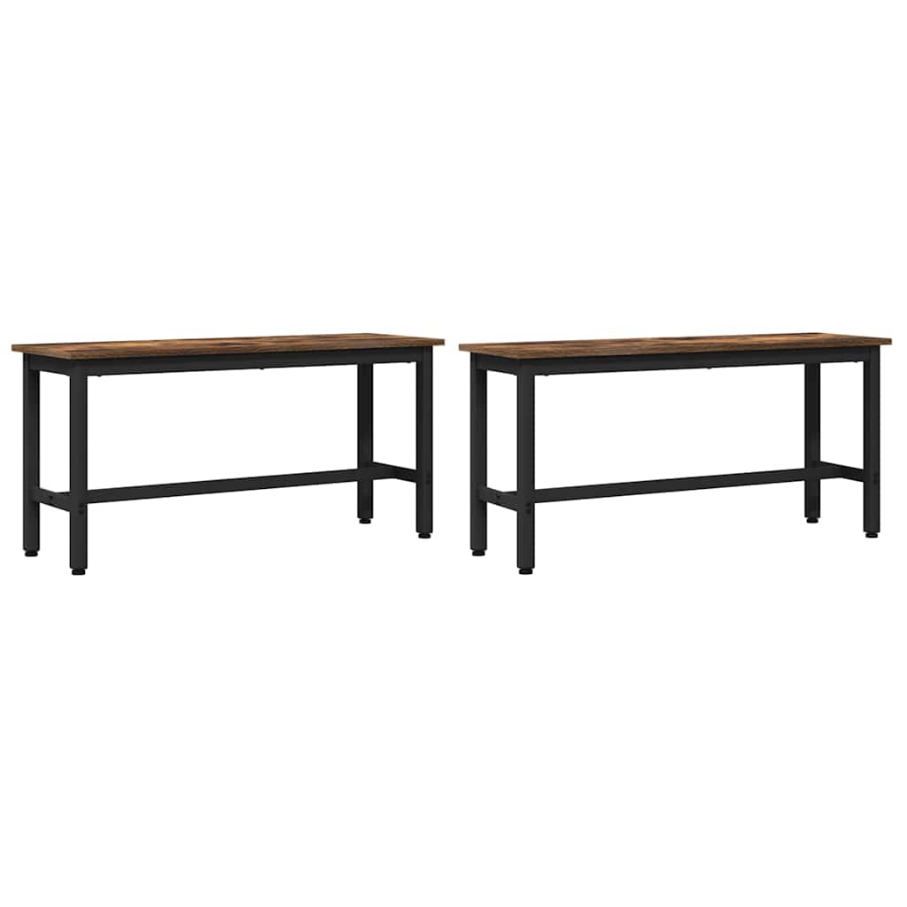 Dining Bench 2 pcs 100 x 32.5 x 48.5 cm