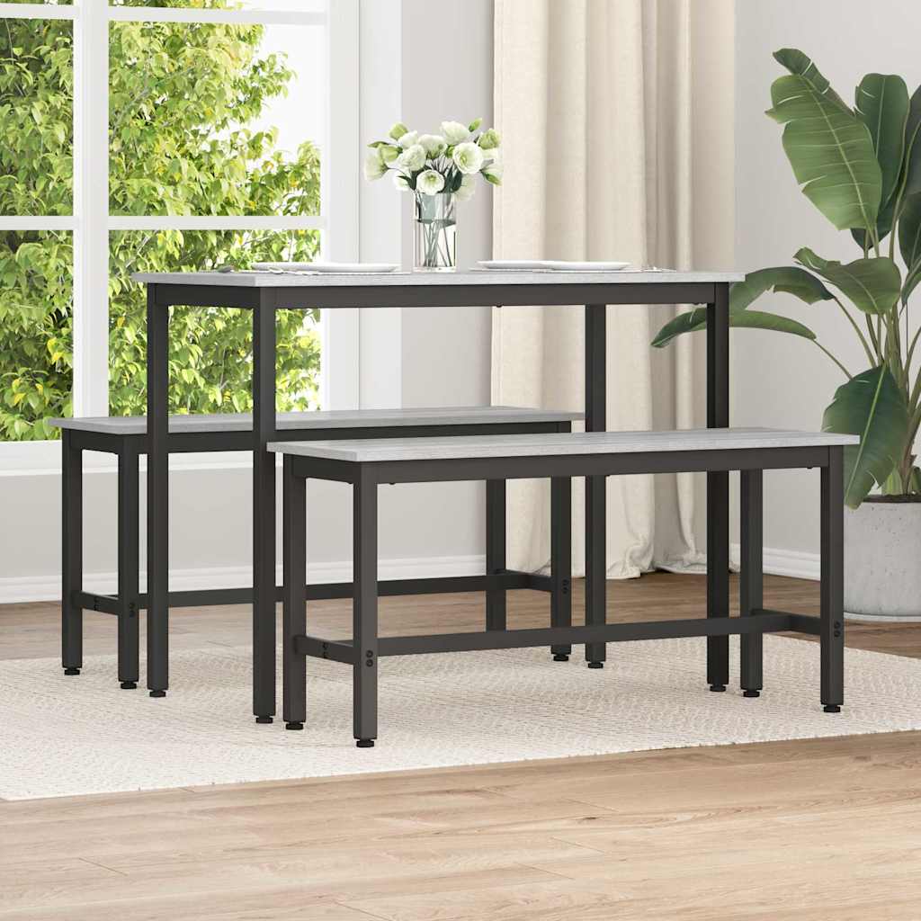 Dining Bench Grey Sonoma 100 x 32.5 x 48.5 cm