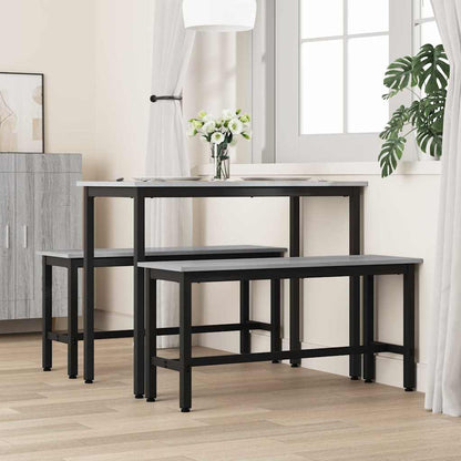 Dining Bench 2 pcs Grey Sonoma 100 x 32.5 x 48.5 cm