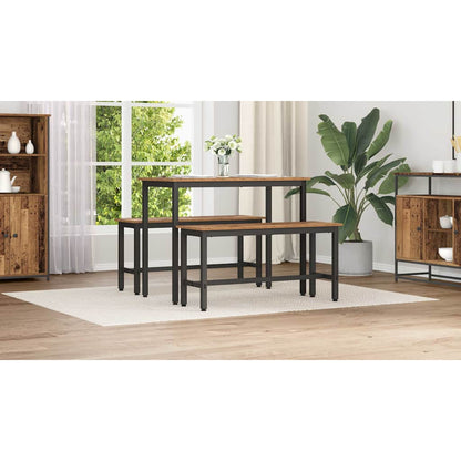 Dining Bench 2 pcs Old Wood 100 x 32.5 x 48.5 cm
