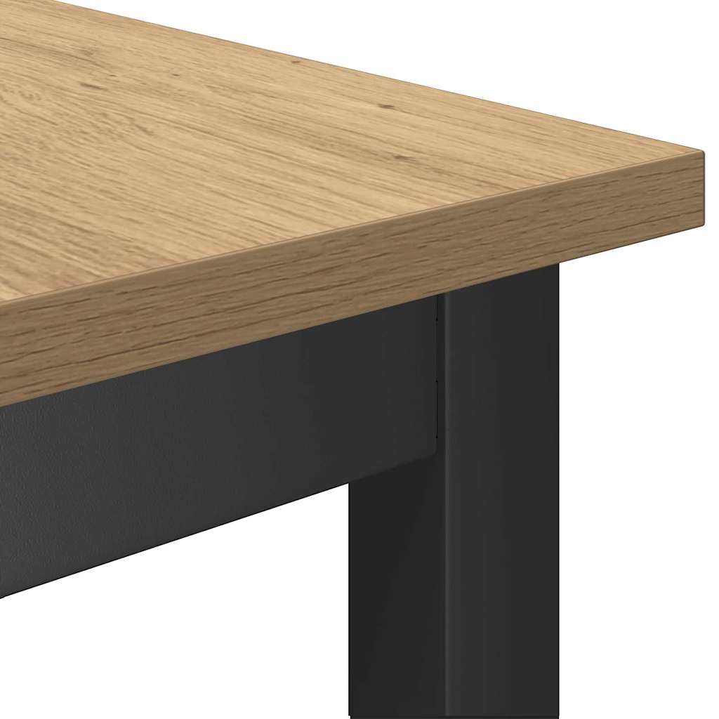 Dining Bench 100 x 32.5 x 48.5 cm Engineered Wood and Steel