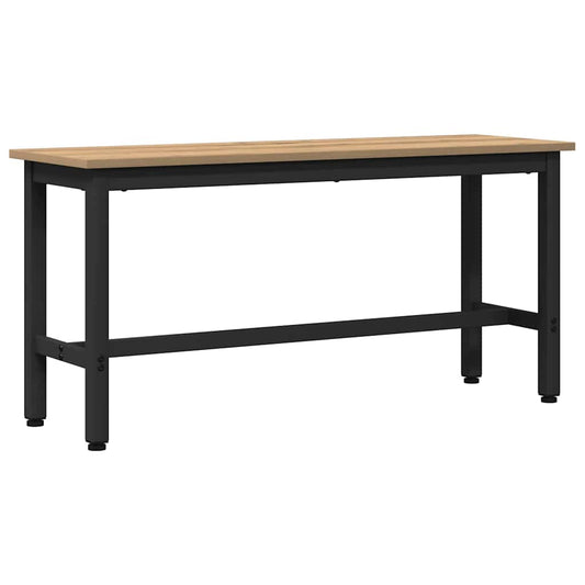 Dining Bench 100 x 32.5 x 48.5 cm Engineered Wood and Steel