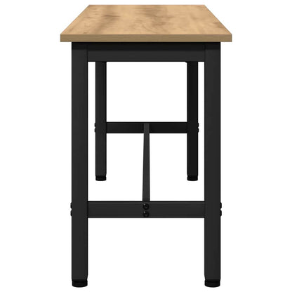 Dining Bench 100 x 32.5 x 48.5 cm Engineered Wood and Steel