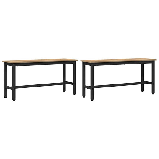 Dining Bench 100 x 32.5 x 48.5 cm 2 pcs
