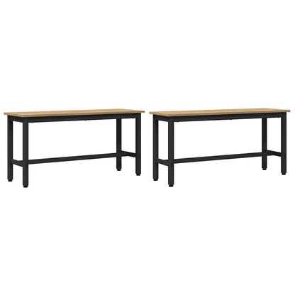 Dining Bench 2 pcs Artisan Oak 100 x 32.5 x 48.5 cm