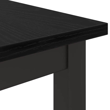 Table Black Oak 80 x 50 x 76.5 cm Engineered Wood and Steel