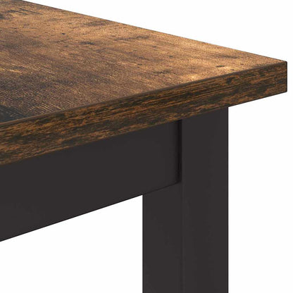Table Smoked Oak 80 x 50 x 76.5 cm Engineered Wood and Steel