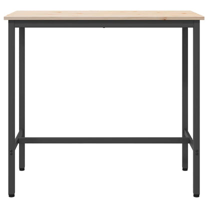 Table Natural 100 x 50 x 91 cm Engineered Wood and Steel