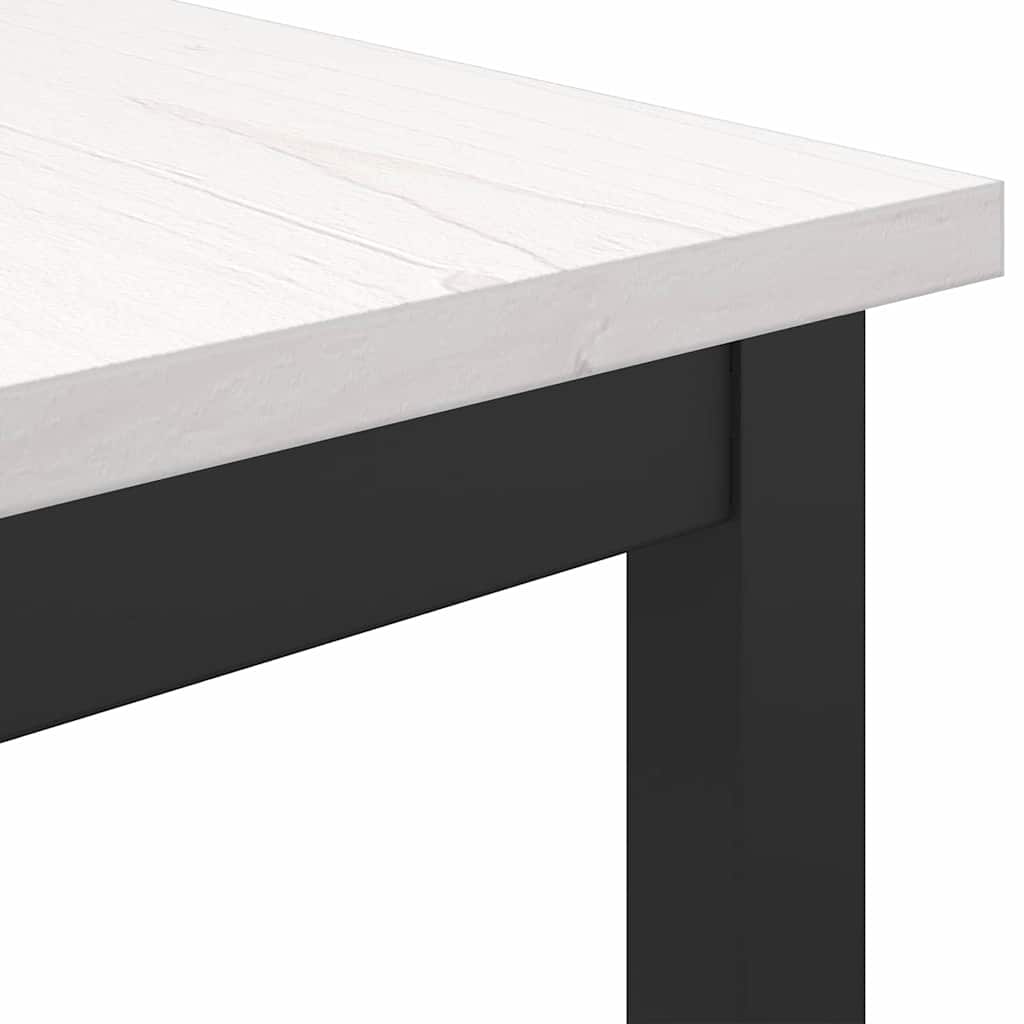 Table White 100 x 50 x 91 cm Engineered Wood and Steel