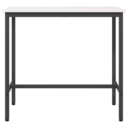 Table White 100 x 50 x 91 cm Engineered Wood and Steel