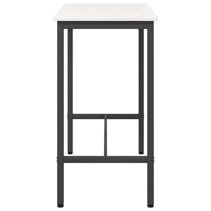 Table White 100 x 50 x 91 cm Engineered Wood and Steel