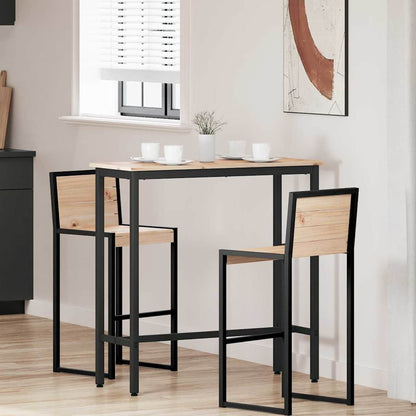 Table Natural 100 x 40 x 101 cm Engineered Wood and Steel