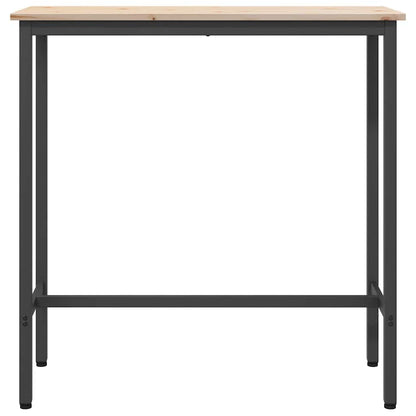 Table Natural 100 x 40 x 101 cm Engineered Wood and Steel