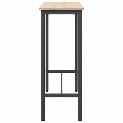 Table Natural 100 x 40 x 101 cm Engineered Wood and Steel