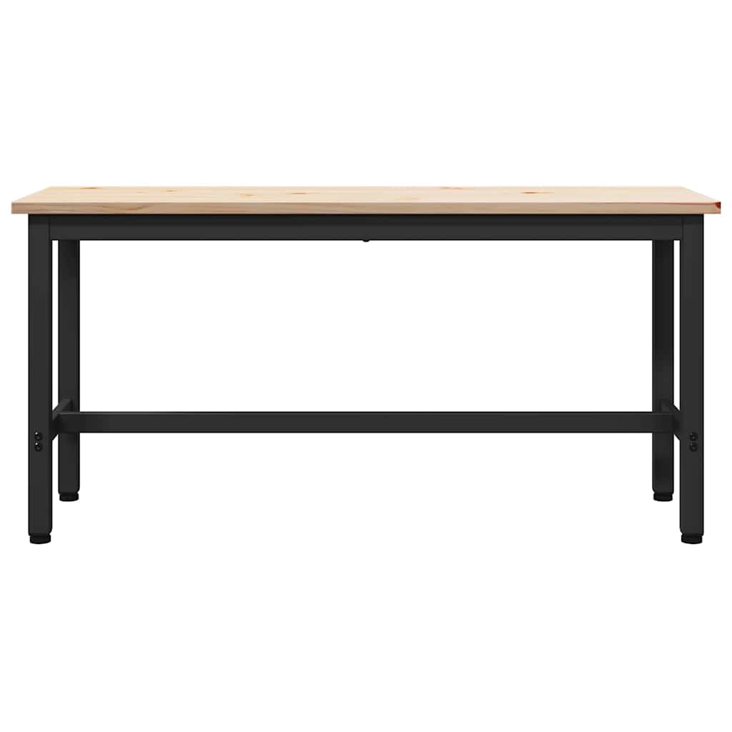 Dining Bench Natural 100 x 32.5 x 49 cm Solid pine wood