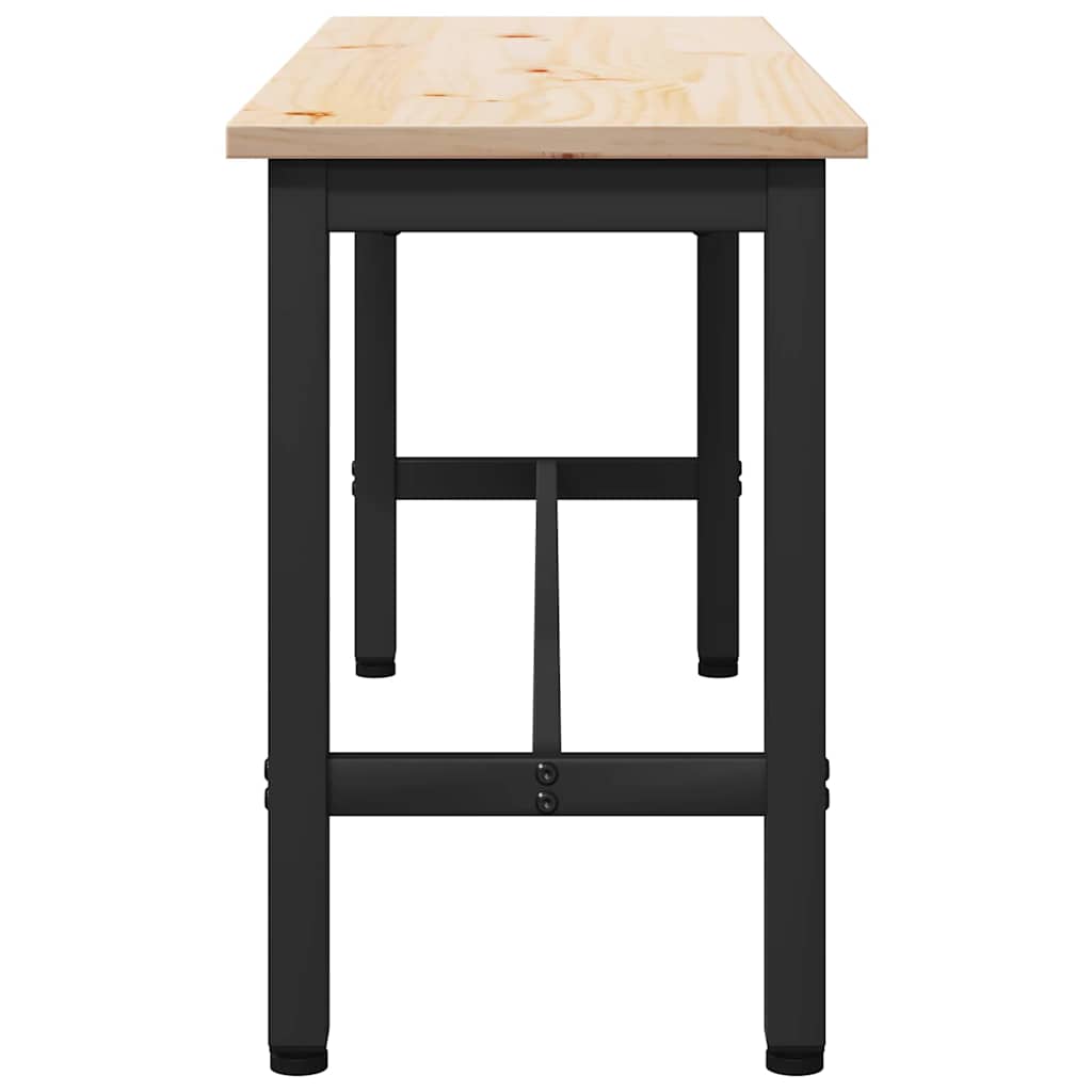 Dining Benches 2 pcs Natural 100 x 32.5 x 49 cm Solid pine wood