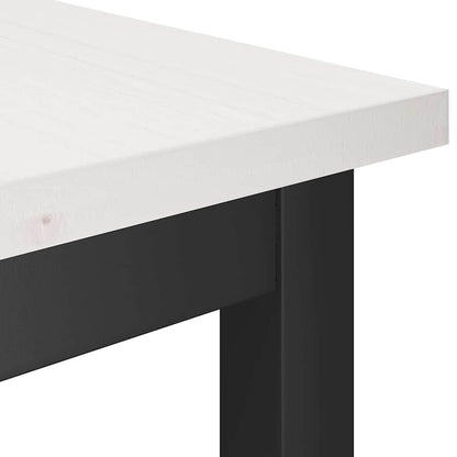 Dining Bench White 100 x 32.5 x 49 cm Solid pine wood