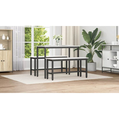 Dining Bench White 100 x 32.5 x 49 cm Solid pine wood