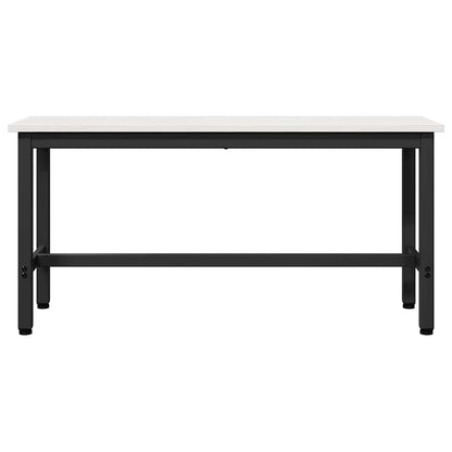 Dining Bench White 100 x 32.5 x 49 cm Solid pine wood