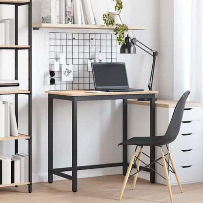 Table Natural 80 x 50 x 77 cm Engineered Wood and Steel