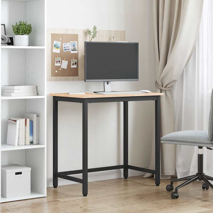 Table Natural 80 x 50 x 77 cm Engineered Wood and Steel