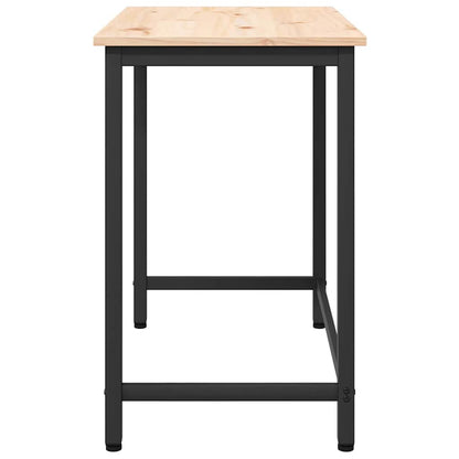 Table Natural 80 x 50 x 77 cm Engineered Wood and Steel