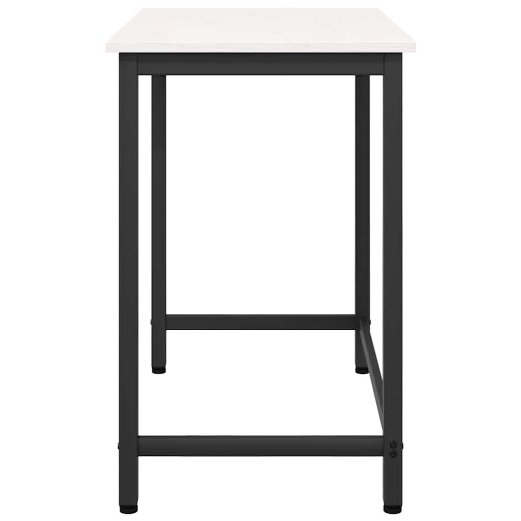 Table White 80 x 50 x 77 cm Engineered Wood and Steel