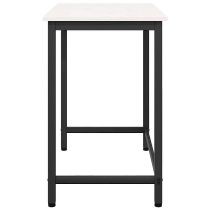 Table White 80 x 50 x 77 cm Engineered Wood and Steel