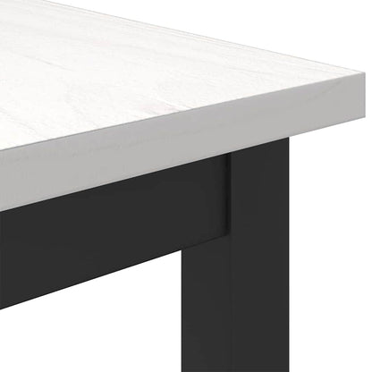 Table White 100 x 50 x 77 cm Engineered Wood and Steel