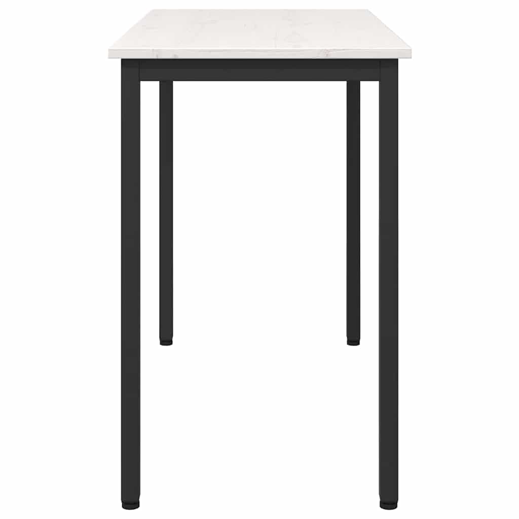 Table White 100 x 50 x 77 cm Engineered Wood and Steel