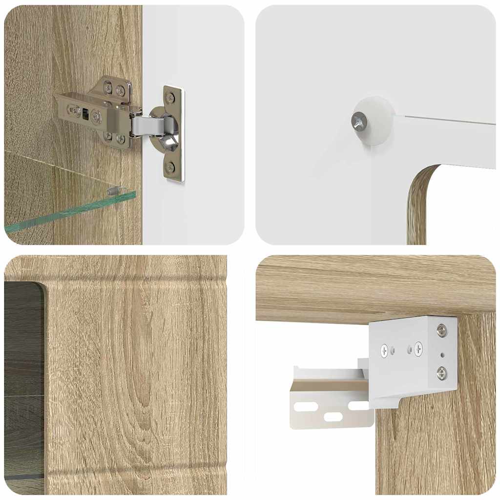 Wooden Cabinet Sonoma Oak 50 x 29 x 100 cm Engineered Wood