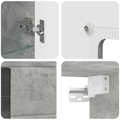 Wooden Cabinet Concrete Grey 50 x 29 x 100 cm Engineered Wood