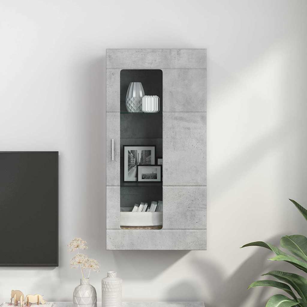 Wooden Cabinet Concrete Grey 50 x 29 x 100 cm Engineered Wood