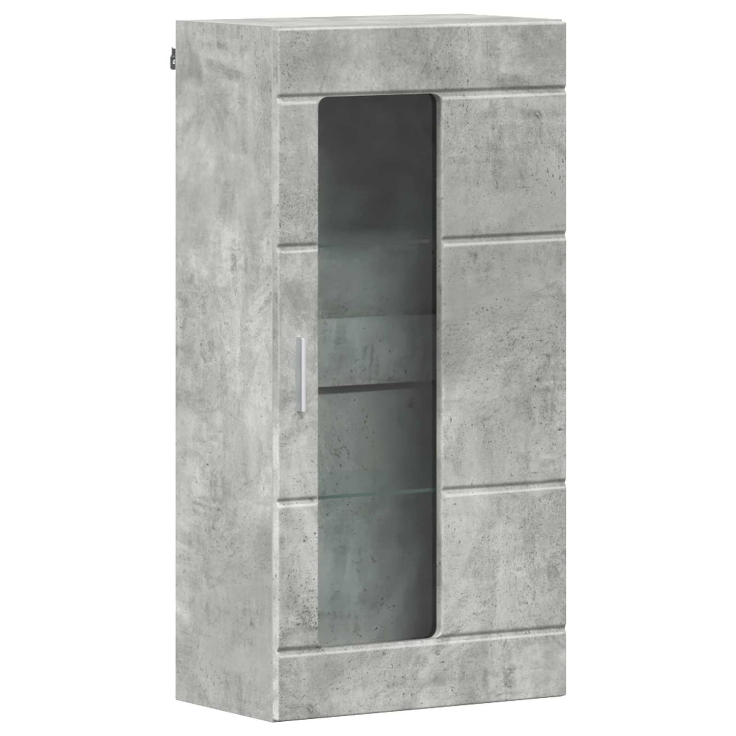 Wooden Cabinet Concrete Grey Engineered Wood