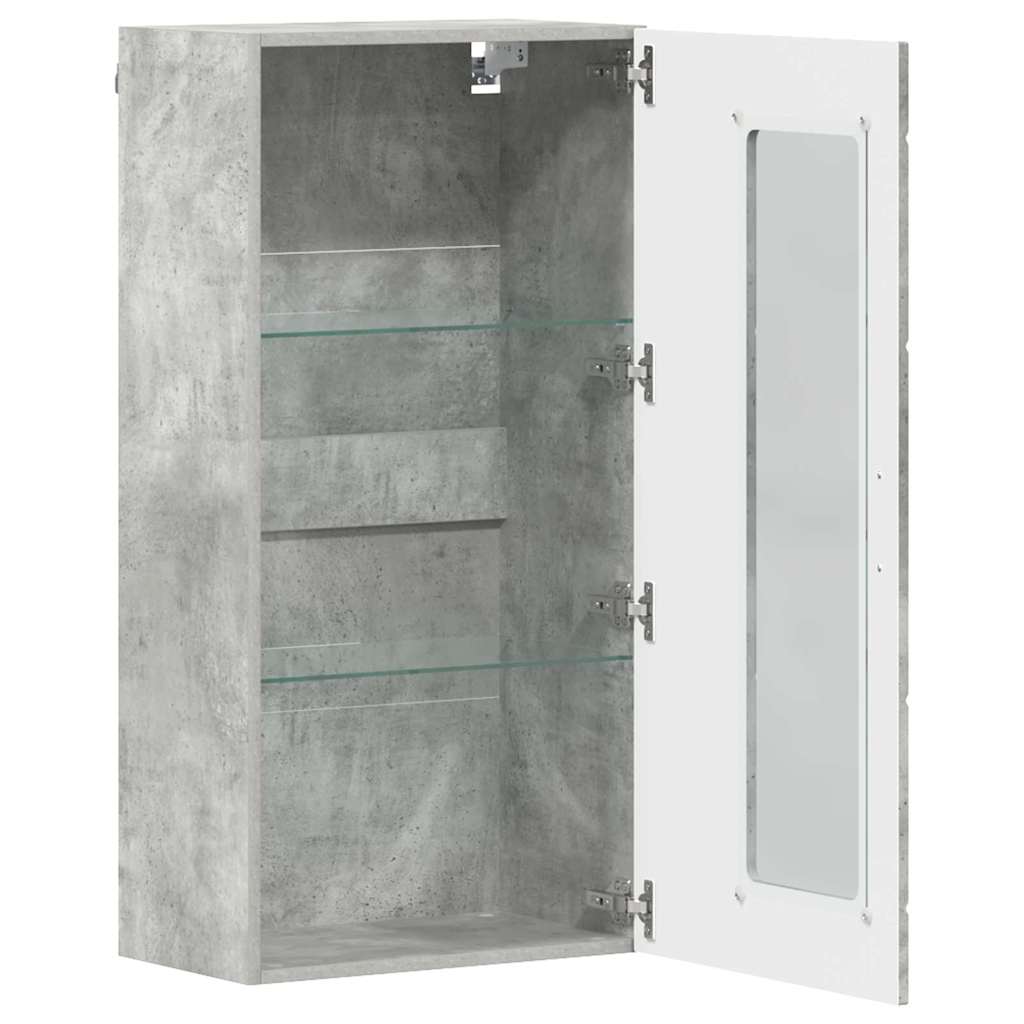Wooden Cabinet Concrete Grey 50 x 29 x 100 cm Engineered Wood