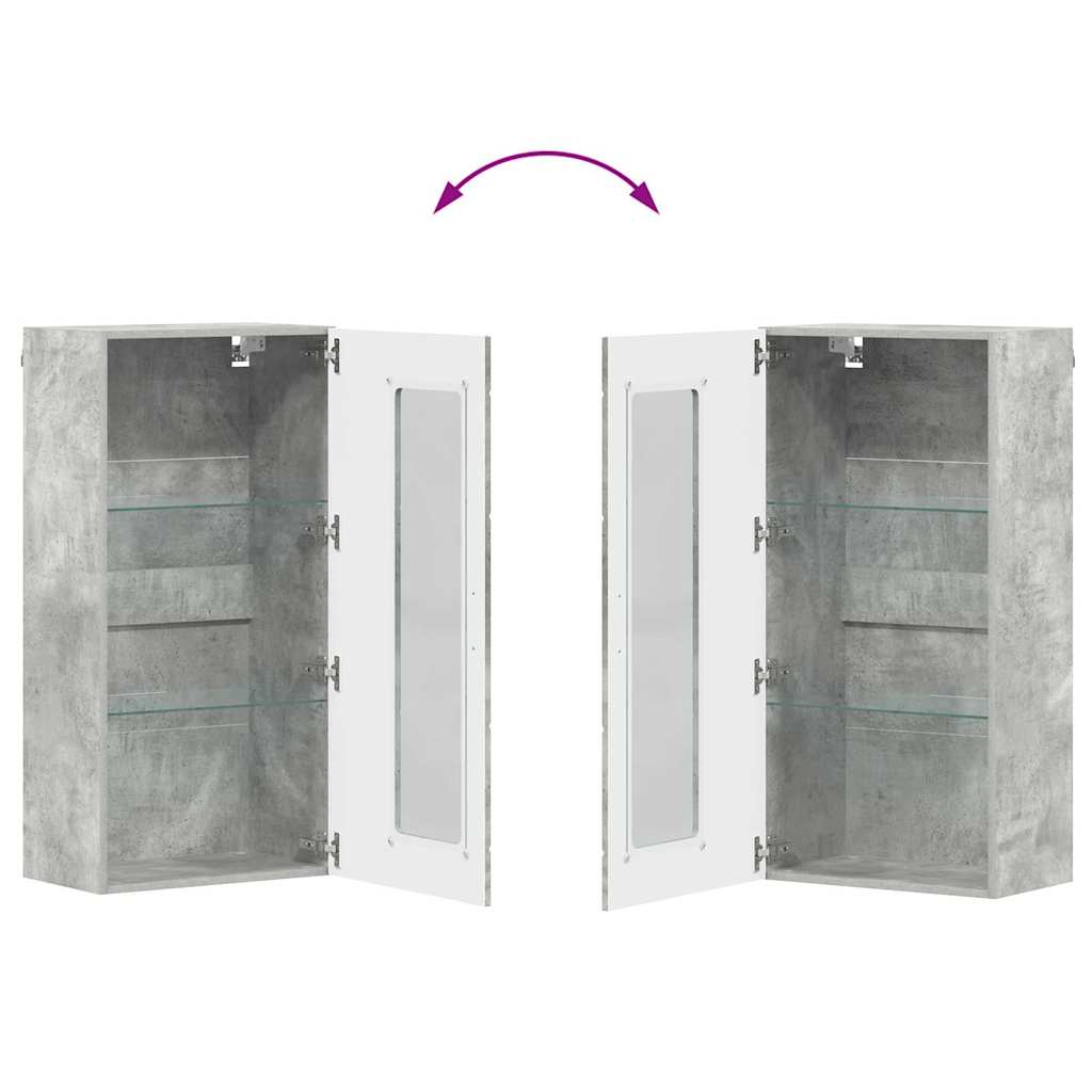 Wooden Cabinet Concrete Grey 50 x 29 x 100 cm Engineered Wood
