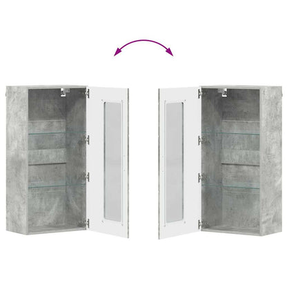 Wooden Cabinet Concrete Grey 50 x 29 x 100 cm Engineered Wood