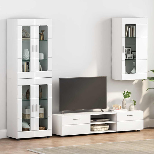 Wall-Mounted Cabinet FLORIN 50 x 29 x 100 cm High Gloss White