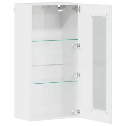 Wooden Cabinet High Gloss White Engineered Wood