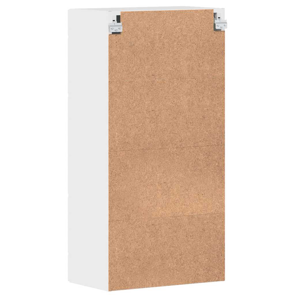 Wooden Cabinet with Storage High Gloss White 50 x 29 x 100 cm