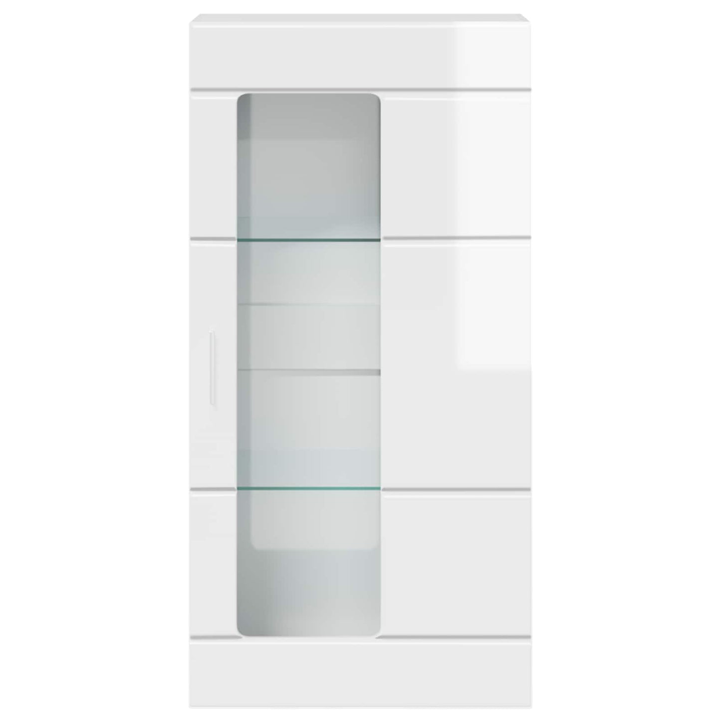 Wooden Cabinet with Storage High Gloss White 50 x 29 x 100 cm