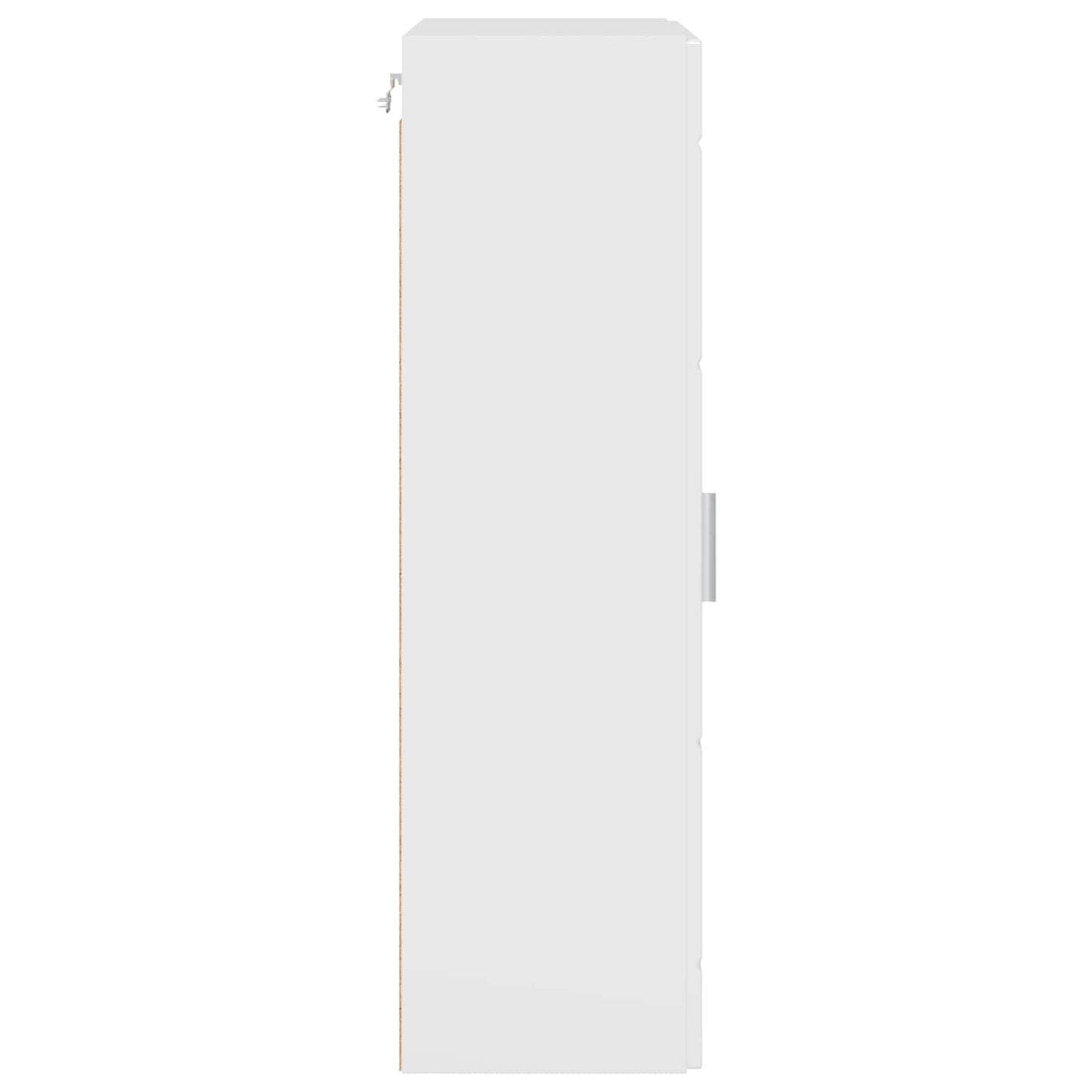 Wooden Cabinet with Storage High Gloss White 50 x 29 x 100 cm