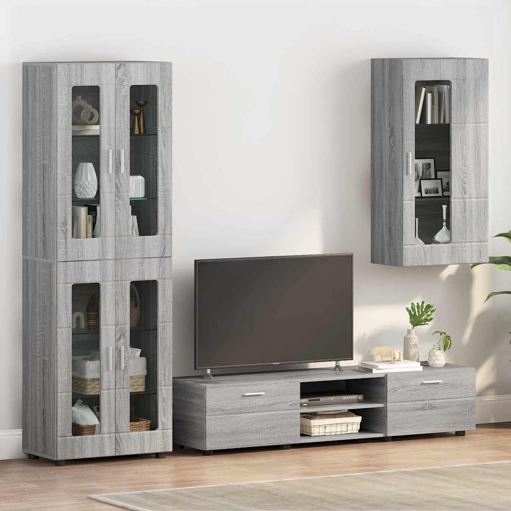 Wooden Cabinet Grey Sonoma 50 x 29 x 100 cm Engineered Wood