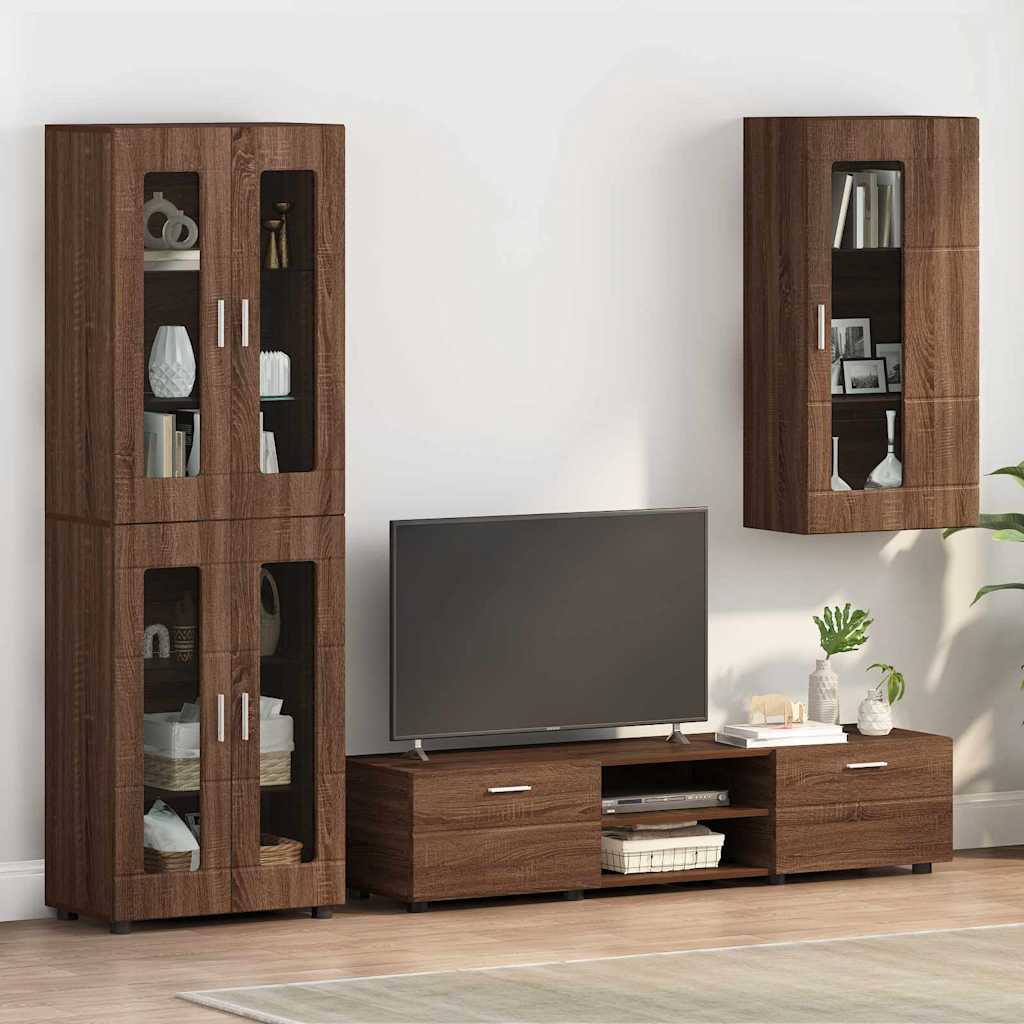 Wooden Cabinet Brown Oak 50 x 29 x 100 cm Engineered Wood