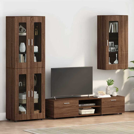 Wall-mounted Cabinet Brown oak 55 x 29 x 100 cm Engineered Wood