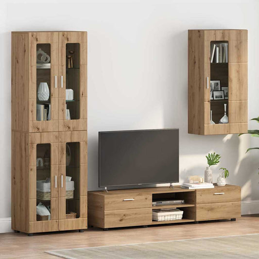 Wall-mounted Cabinet with Shelf Artisan oak 55 x 29 x 100 cm