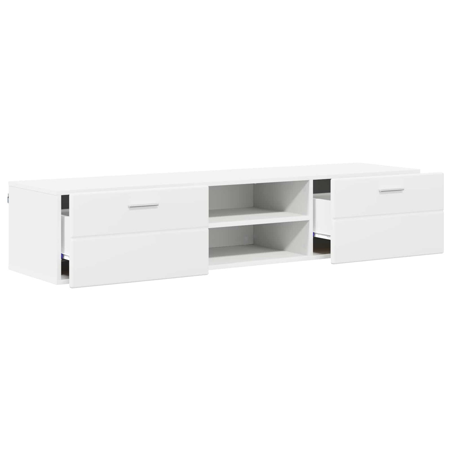 Wooden Cabinet White 150 x 39 x 30 cm Engineered Wood