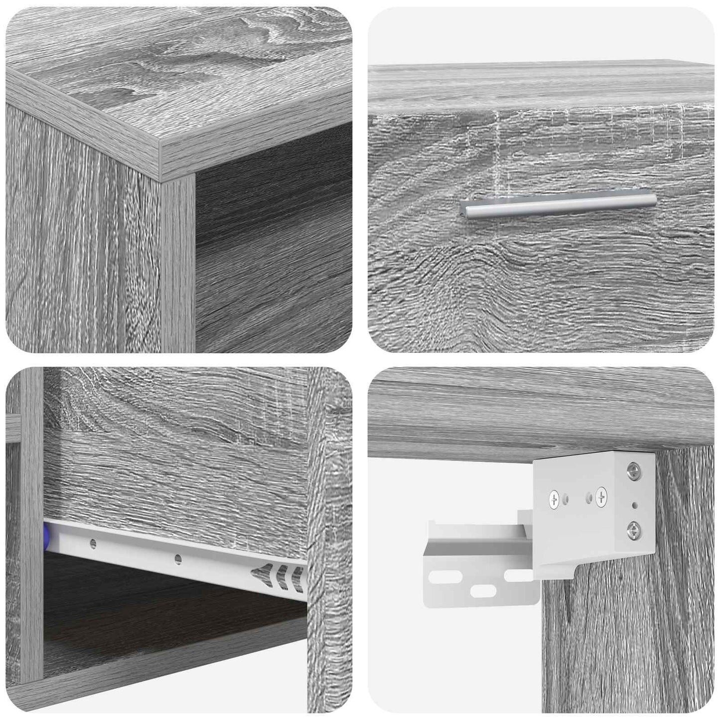 Wooden Cabinet Grey Sonoma 150 x 39 x 30 cm Engineered Wood